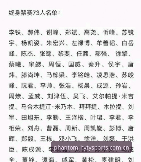 揭秘足坛禁足令背后：65人名单曝光，谁在操控中国足球的暗流？